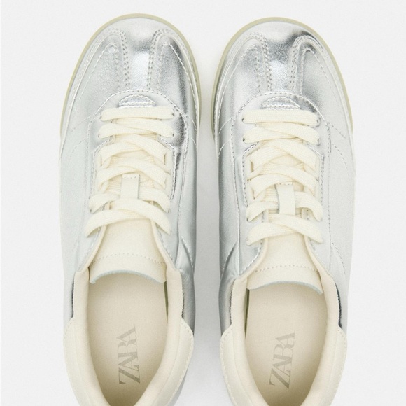 Zara Silver metallic running shoes - Picture 3 of 4